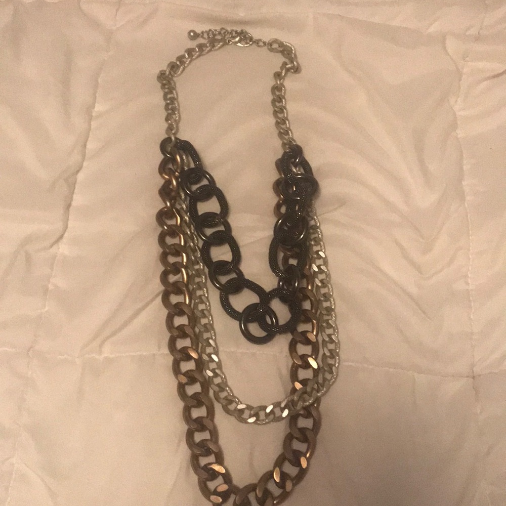 3 strand necklace chunky statement